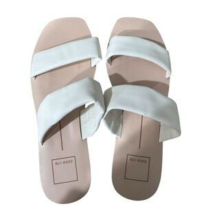Dolce Vita Women’s White Strappy Slide Sandals Size 8